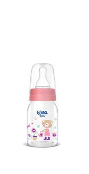 Wee Baby Butelka Szklana Do Karmienia 125Ml 0M+ Różowa - Inna marka