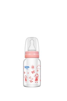 Wee Baby Butelka Ze Szkła Żaroodporna 120Ml 0M+ Różowa - Inna marka