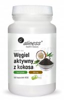 Węgiel aktywny z kokosa Food Grade 300 mg suplement diety || Aliness