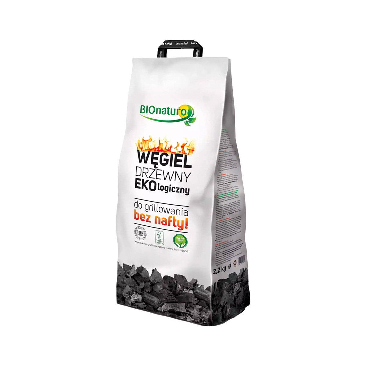 Węgiel drzewny ekologiczny BIONATURO, 2,2 kg