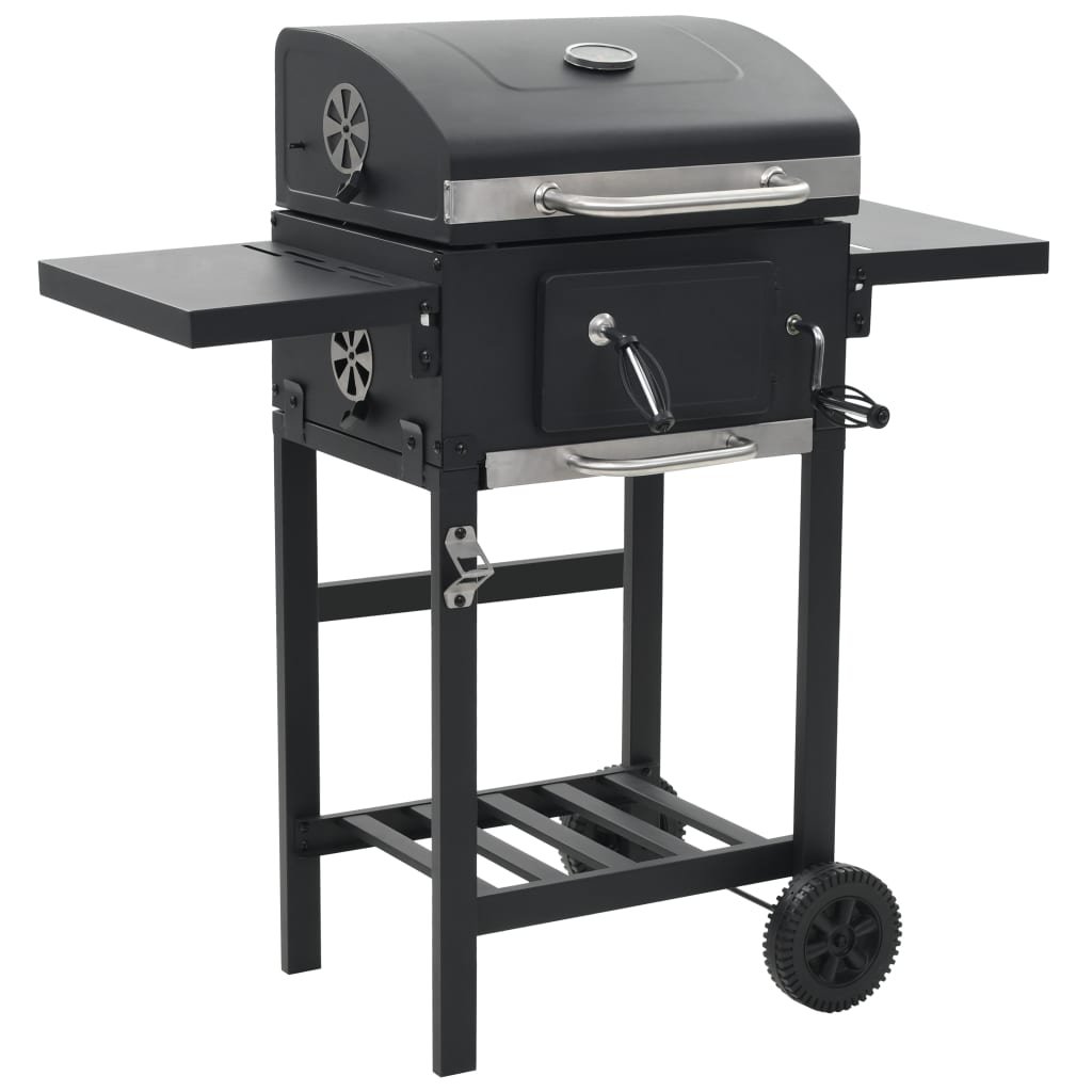 Węglowy grill ogrodowy, czarny