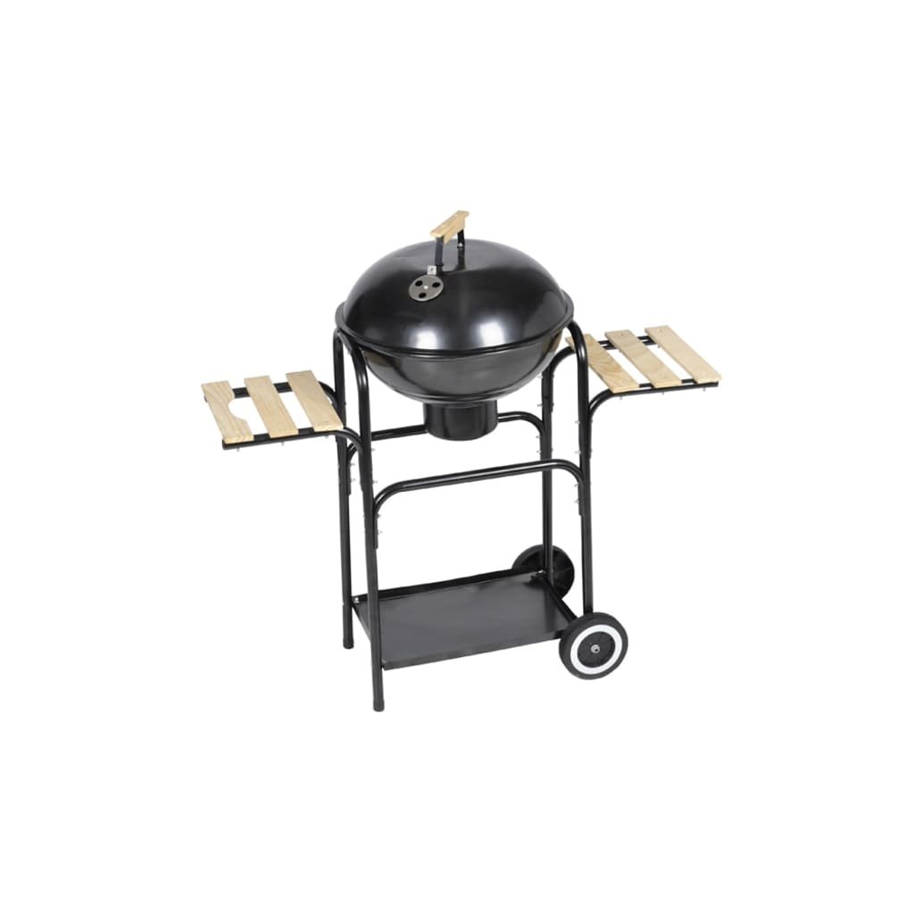 Węglowy grill ogrodowy na kółkach