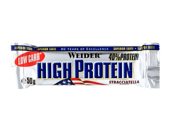 Weider, Baton proteinowy, High Protein Bar 40%, straciatella, 50 g - Weider
