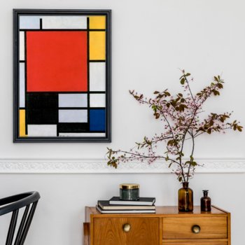 Well Done Shop | Obraz Piet Mondrian "Kompozycja z czerwonym, żółtym, niebieskim, czarnym" | wym. 50x70 cm - Well Done Shop