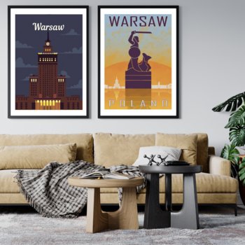 Well Done Shop, Zestaw plakatów Warsaw Symbols, wym. 50x70 cm - Well Done Shop