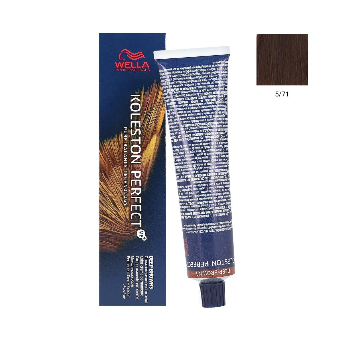Wella Professionals, Koleston Perfect Me+, farba do włosów (5/71), 60 ml Sklep