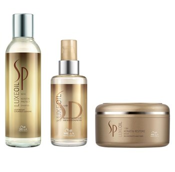 Wella, SP Luxe Oil, Zestaw regenerujący: szampon 200ml, maska 150ml, elixir 100ml - Wella