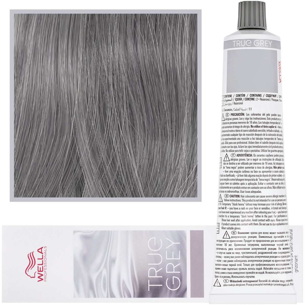 Wella True Grey Steel Glow Dark Toner, Stalowy blask ciemny toner