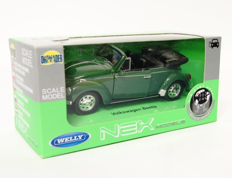 Welly 1:34 Volkswagen Beetle cabrio - zielony - Welly | Sklep EMPIK.COM