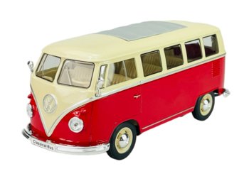 Welly 1963 Vw Volkswagen T1 Bus Czerwony 1:24 Samochów Nowy Metalowy Model - Welly