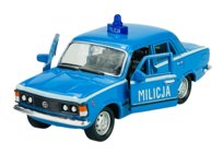 Welly Fiat 125P Milicja Niebieski 1:34 Samochód Nowy Metalowy Model