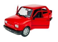 Welly Fiat 126P Czerwony 1:21 Samochód Nowy Metalowy Model