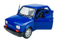 Welly Fiat 126P Niebieski 1:21 Samochód Nowy Metalowy Model
