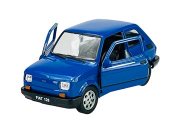 Welly Fiat 126P Niebieski 1:34 Samochód Nowy Metalowy Model - Welly