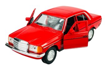 WELLY MERCEDES-BENZ E KLASA W123 CZERWONY 1:34 SAMOCHÓD NOWY METALOWY MODEL - Welly