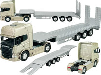 WELLY MODEL METALOWY Scania V8 R730 CIĘŻARÓWKA Laweta TIR 1:64 CIĄGNIK