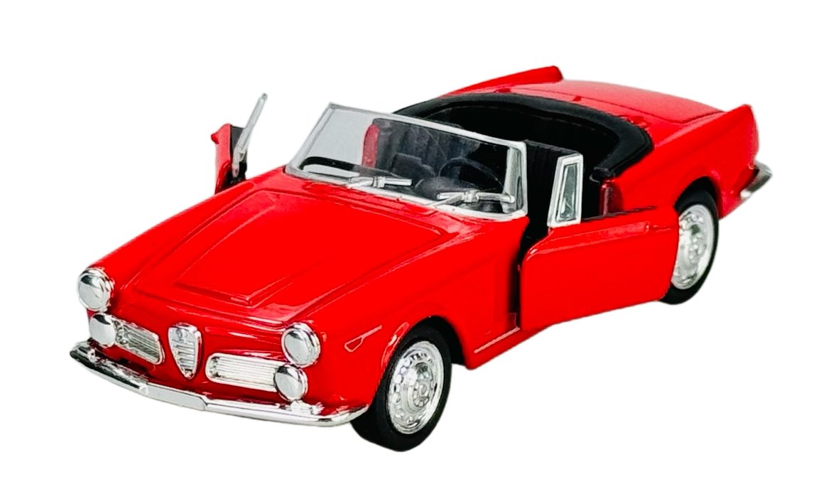 WELLY OLD TIMER 1960 ALFA ROMEO SPIDER 2600 CZERWONY BEZ DACHU 1:34 ...