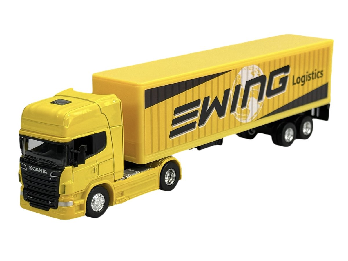 Modèle Réduit Scania V8 R730 - échelle 1:64, Couleur Champagne, Par Welly - Neuf Dans Sa Boîte