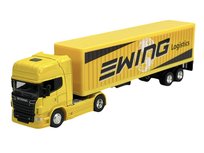 Welly Scania V8 R730 Żółta Naczepa Ewing 1:64 68022
