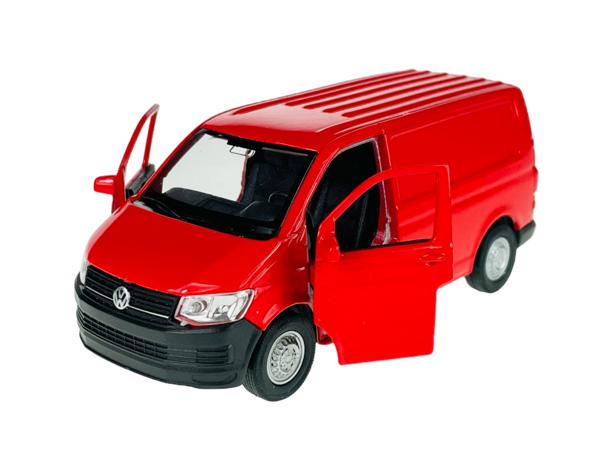 Zdjęcia - Auto dla dzieci Welly Vw Transporter T6 Van Czerwony 1:34 Samochód Nowy Metalowy Model 