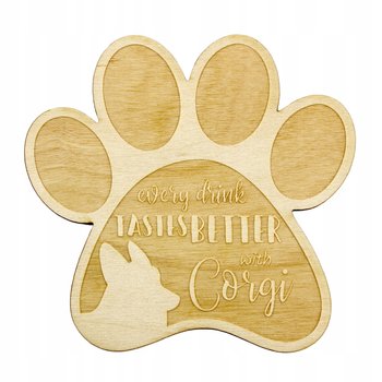 Welsh Corgi 4 podkładki pod kubek z grawerem - Inny producent
