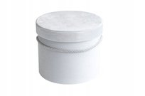 WELUR FLOWER BOX PUDEŁKO NA KWIATY PREZENT BIAŁE 12cm