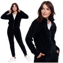 Welurowa Bluza Damska Rozpinana Moraj Gładka bez Kaptura Wygodna XL