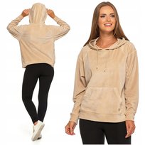 Welurowa Bluza Damska Z Kapturem Przez Głowę Welur Wygodna Moraj Xxl