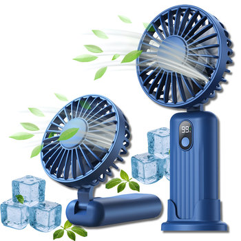 Wentylator biurkowy, wiatrak ręczny bezprzewodowy, mini wiatraczek, 4 tryby - SUPERO