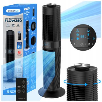 Wentylator kolumnowy FLOW 360 2-strefowy XXL mocny timer cichy + pilot - inna (Inny)
