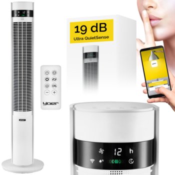 Wentylator kolumnowy stojący Cichy 19dB Yoer +12m zasięg 12 mocy +Jonizacja - Yoer