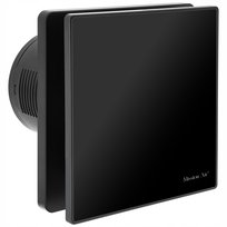 Wentylator łazienkowy VENTIS PURE 100 Black S z klapką zwrotną