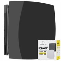 Wentylator łazienkowy WINDY 120 S Black z klapką zwrotną