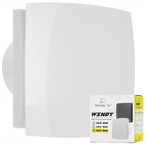 Wentylator łazienkowy WINDY 150 S White z klapką zwrotną