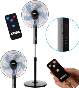 WENTYLATOR stojący CICHY WIATRAK NOVEEN F455 pilot - N'oveen