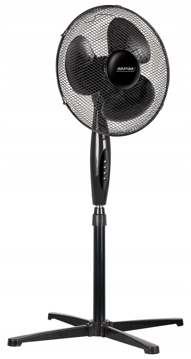 MPM Wentylator stojący MPM MWP-15/C 44W Składany 3-stopniowy nawiew Czarny