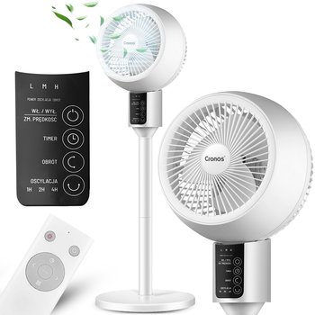 Wentylator stojący wiatrak podłogowy cichy 3 tryby Cronos BD-61D-A Biały - CRONOS