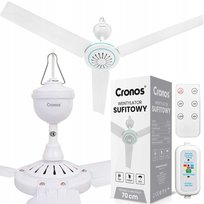 Wentylator Sufitowy Cronos Fc11-70 70Cm Biały + Pilot