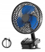 Wentylator USB 4w1 20 cm 10000 mAh z klipsem, timerem i oscylacją