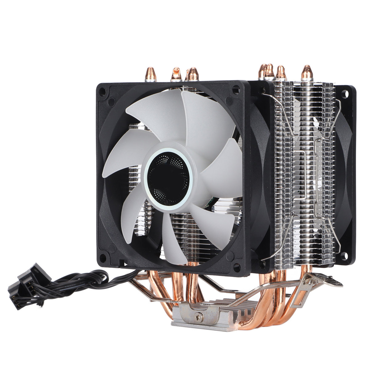 Procesor Komputera Wentylatory chłodzące procesor komputera RGB 90 mm 3 piny 4 rurki ...
