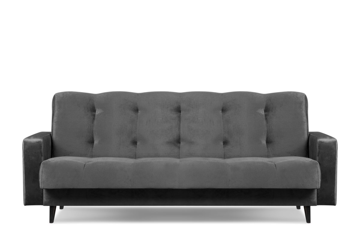 Wersalka rozkładana z podłokietnikami szara FERIS Konsimo Sklep