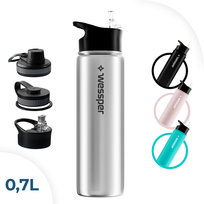 Wessper Activemax Steeline Butelka Termiczna, Termos 0,7L W Kolorze Stalowym