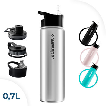 Wessper Activemax Steeline Butelka Termiczna, Termos 0,7L W Kolorze Stalowym - Wessper