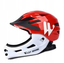WEST BIKING KASK DZIECIĘCY SZCZĘKOWY 2W1 OCHRONNY NA ROWER LUB HULAJNOGĘ West Biking