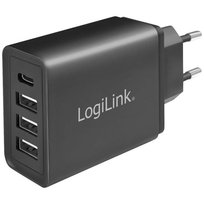 Wewnętrzna ładowarka USB LogiLink PA0221 - Prąd wyjściowy 2400 mA - 4 x USB-C™ żeńskie, USB-A
