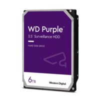 Wewnętrzny dysk twardy WD Purple 6 TB do monitoringu 3,5 cala, technologia AllFrame, 180BT/rok, 256 MB pamięci podręcznej, 3 lata gwarancji