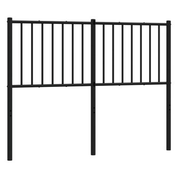 Wezgłowie łóżka metalowe 125x90 cm, czarne - Zakito Europe