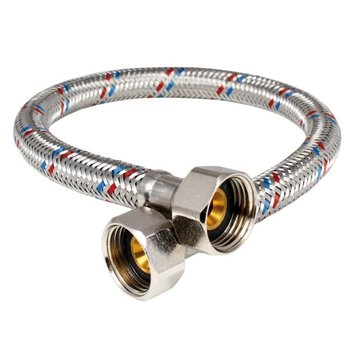 Wężyk w oplocie 30cm 3/8" x 3/8" GWxGW prosty DN8 Hydroland WPSS10-10.30 - Hydroland