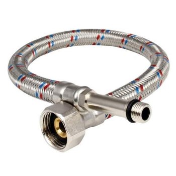 Wężyk w oplocie 40cm M10 x 3/8" GZxGW prosty DN8 Hydroland WPSSD10.40 - Hydroland