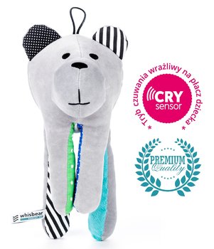 Whisbear, maskotka Szumiący Miś z funkcją Cry Sensor, turkusowy - Whisbear